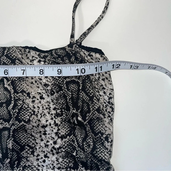 Windsor Wild Child Black & Tan Snakeskin Print Thong Bodysuit Small Women’s - Picture 7 of 11